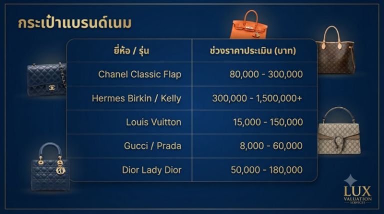 รับซื้อแบรนด์เนม สระบุรี นาฬิกา กระเป๋า เครื่องประดับ ให้ราคาสูงสุด 2 รับซื้อกระเป๋า Chanel Hermes Louis Vuitton สระบุรี ให้ราคาสูงสุด
