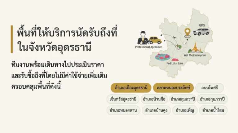 พื้นที่ให้บริการนัดรับ แบรนด์เนมถึงบ้าน อุดรธานี บริการรวดเร็วปลอดภัย