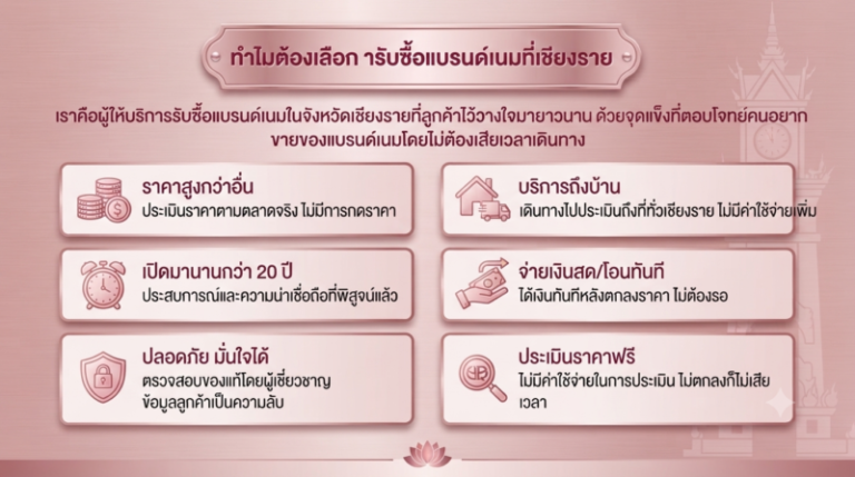 รับซื้อแบรนด์เนมเชียงราย นาฬิกา กระเป๋า รองเท้า ราคาสูง ถึงบ้าน 1 รับซื้อแบรนด์เนมเชียงราย นาฬิกา กระเป๋า รองเท้าแบรนด์หรู ประเมินราคาฟรี