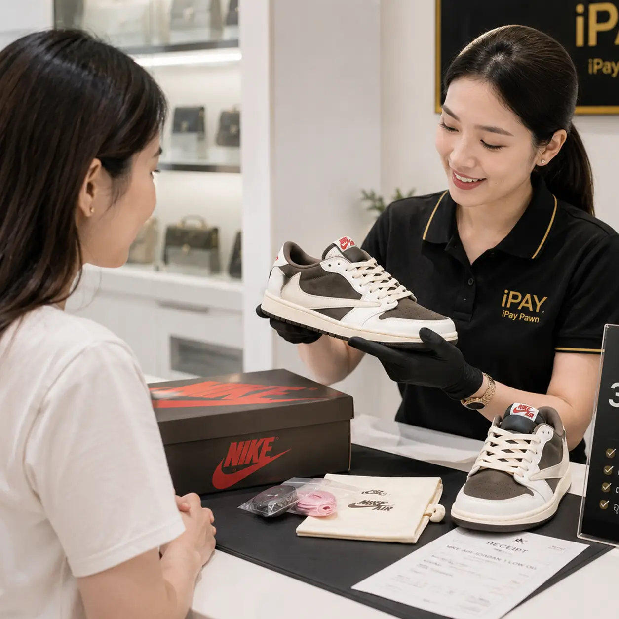 รับซื้อรองเท้าแบรนด์เนม 32 ตรวจสอบรองเท้าแบรนด์เนมก่อนยืนยันราคารับซื้อ